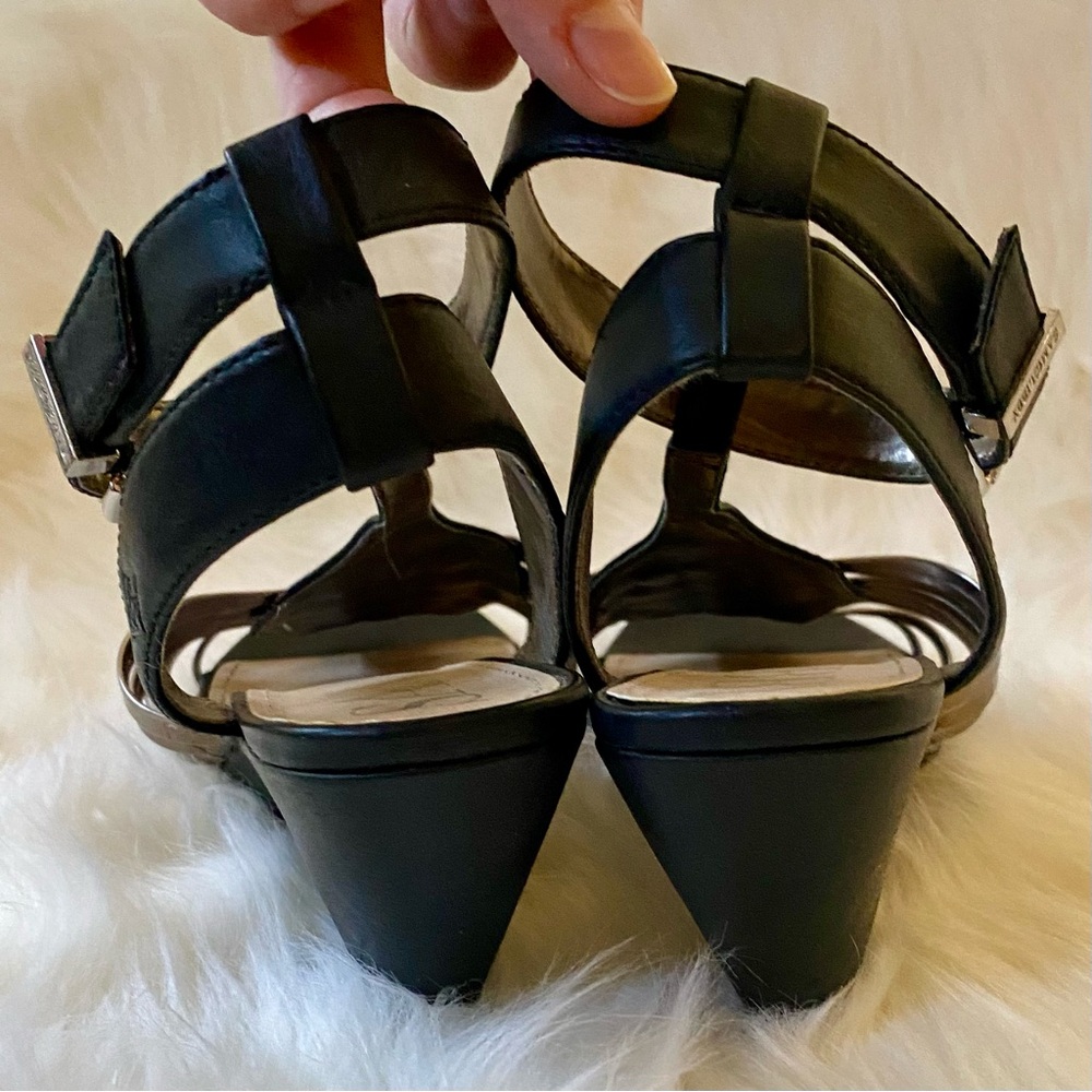 Sam & Libby Strappy Sandal Heels Black and Silver - Picture 5 of 7